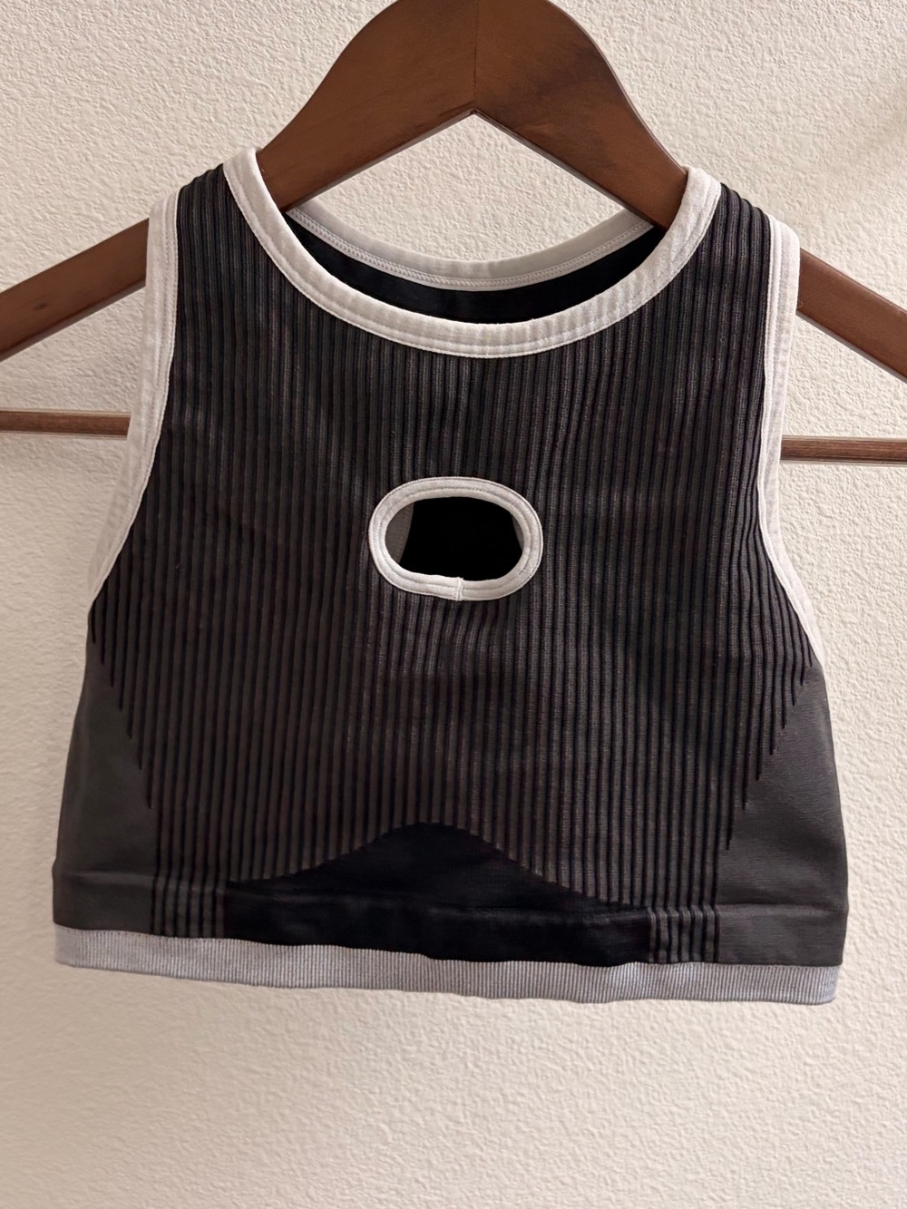 Fabletics Grey & White Sports Bra